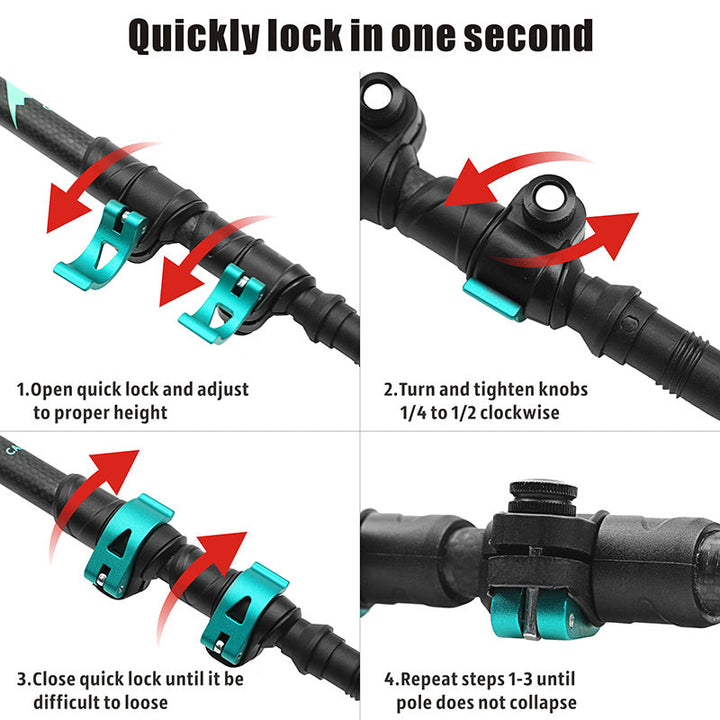 Discover the Ultimate Trekking Companion: External Lock Straight Handle Trekking Pole
