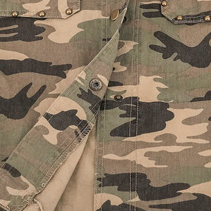 Ladies Camouflage Workwear Casual Baseball Jacket